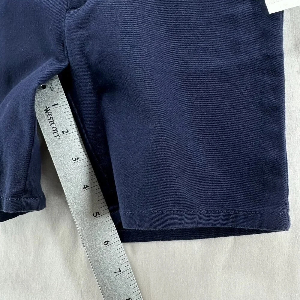 Gap Kids Uniform Bermuda Chino Midi Shorts Girls Size 6 Stretch Twill Navy Blue